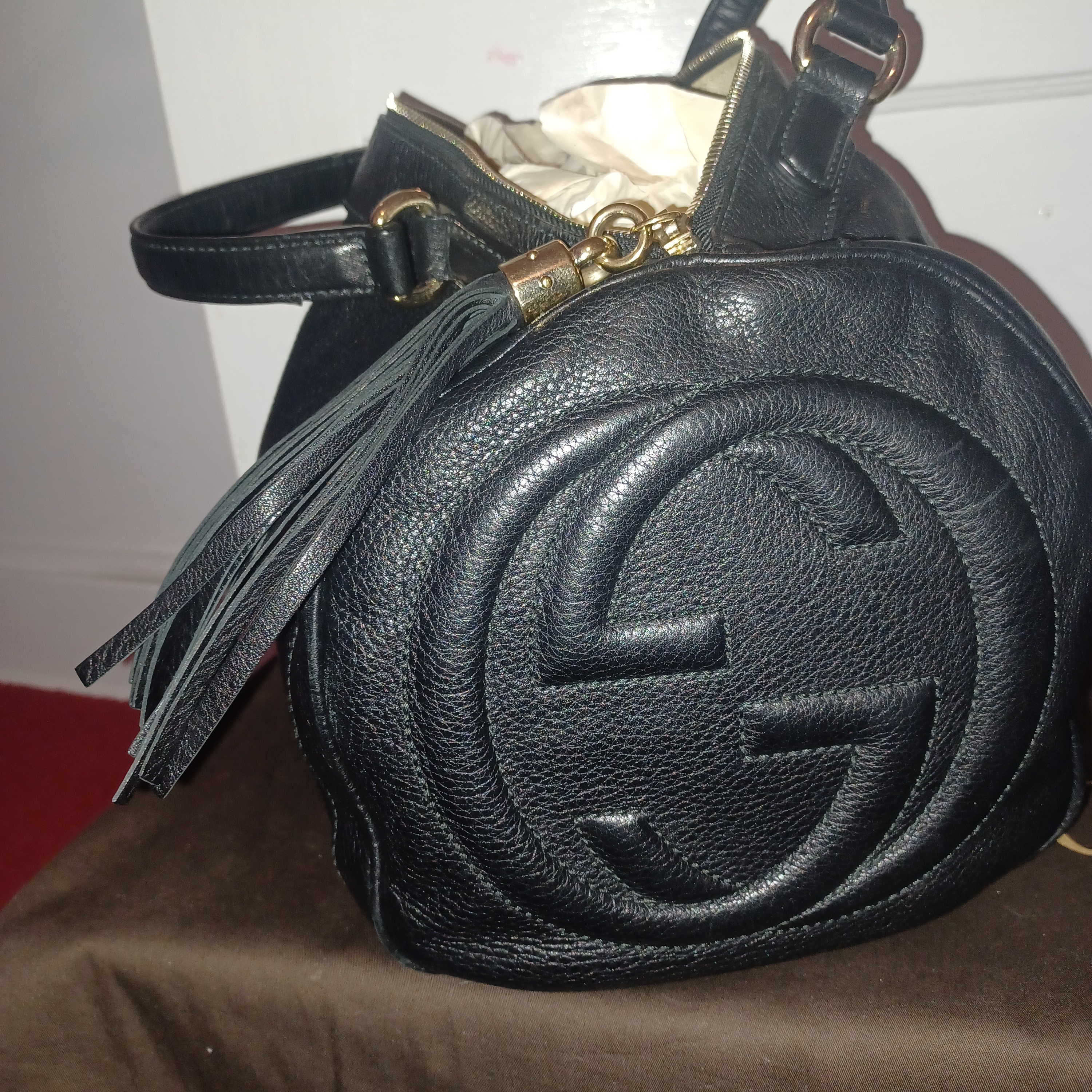 Gucci Black Leather Women's Bag